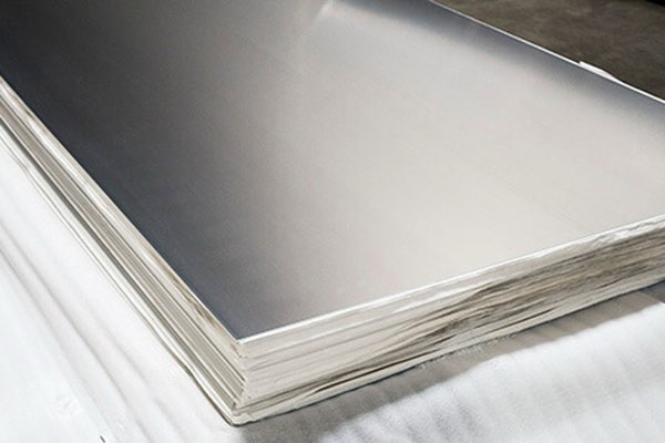 A stack of stainless steel sheets