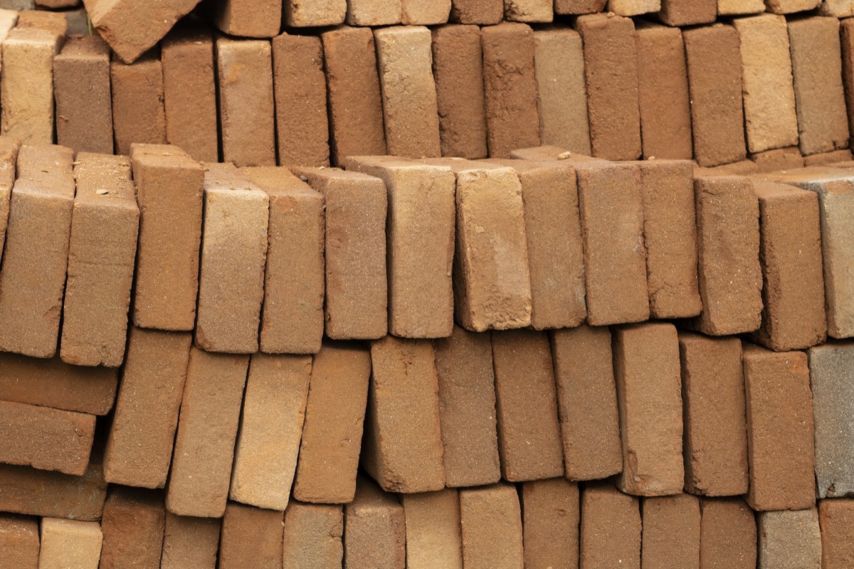 A stack of bricks